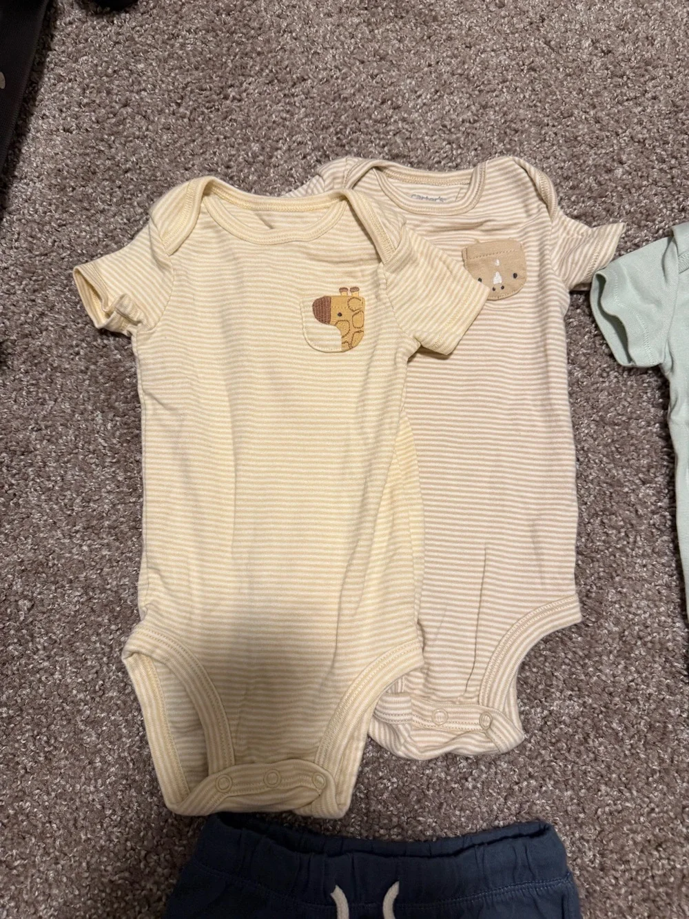 Carter's Baby Matching Set in Yellow, Green, Gray, Navy, Tan - Picture 3 of 8